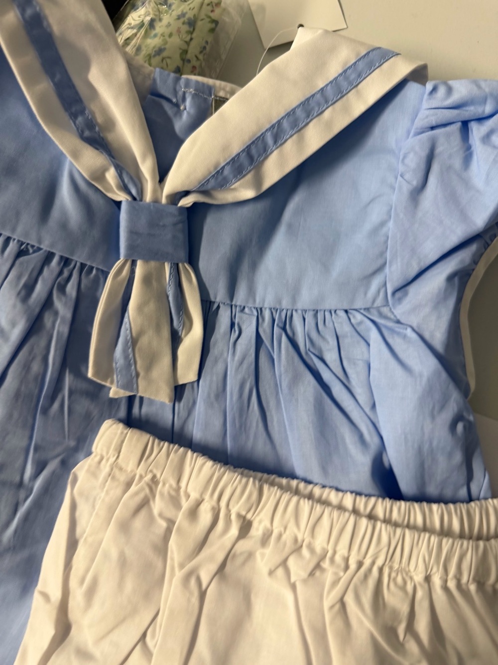 Sailor dress blue 18 months with seashell detail and diaper cover new with tags
